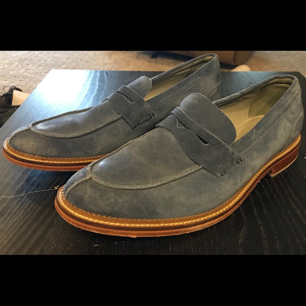 jones Blue suede slip ons 200$